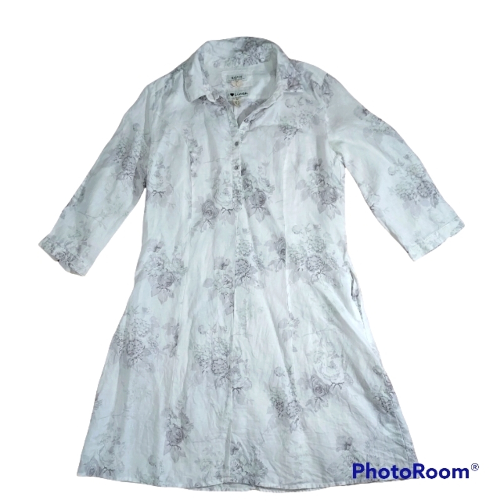 Malvin Hamburg linen shirt dress tunic 8